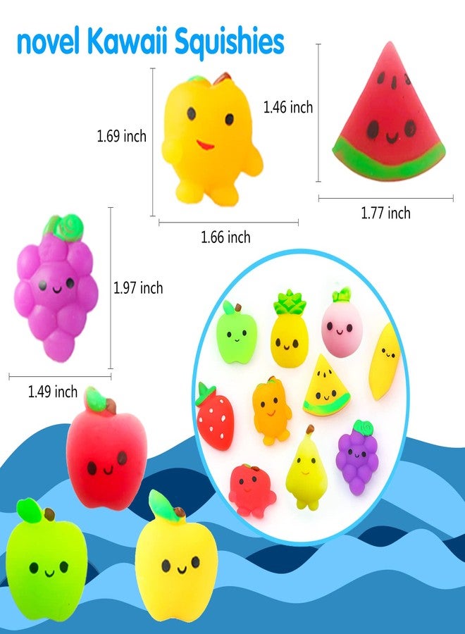 HSMQ 32pcs Mochi Squishy Toys Set for Kids, Mini Squishies Kawaii Fruit Squeeze Toys Pack Cute Stress Relief Anxiety Toys for Boys Girls - Image 2